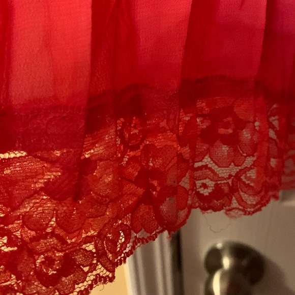 Clothing Co. Lined Persimmon A-line Midi Pleated Laced Hem Zipper. M - Picture 3 of 7